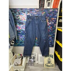 Vintage FUBU The Collection Carpenter Jeans Mens 38x34 Blue Denim Baggy Y2K